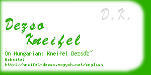 dezso kneifel business card